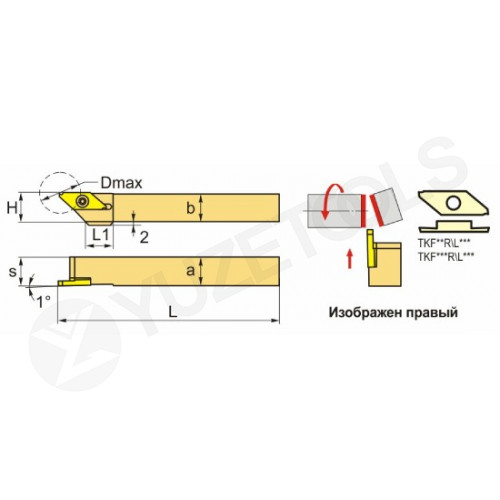 KTKFR1212JX-12 Резец (державка) отрезной