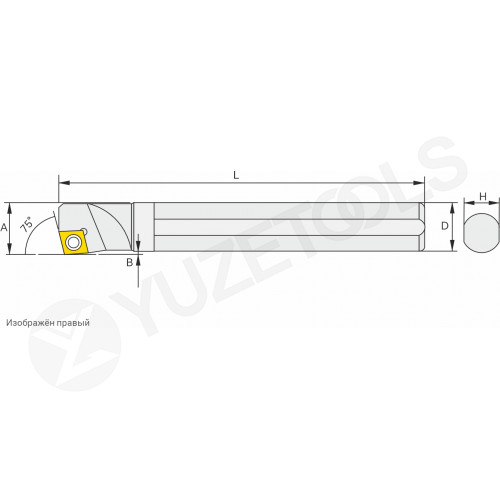 C32U-SCKCR11 Твердосплавная расточная державка