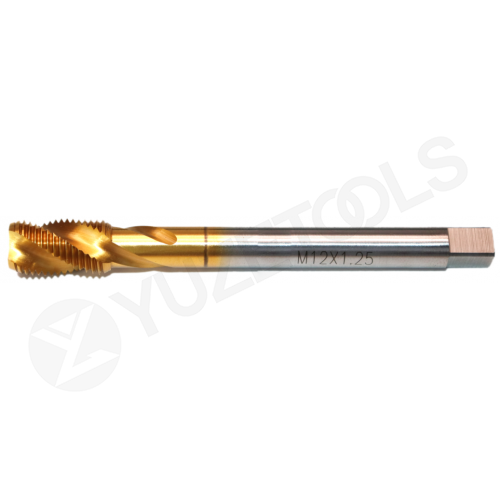YST615T M1.2x0.25-6HX JIS HSSE TiN Машинный метчик с винтовыми стружечными канавками стандарт JIS